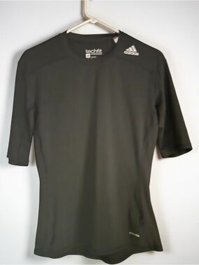 adidas Techfit Black Short Sleeve Compression Top
